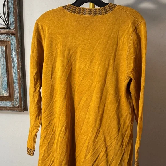 Antthony Mustard Knit cardigan with matching skirt NWT L - Picture 6 of 15